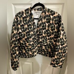 Rachel Comey Black and Cream Patterned Blazer